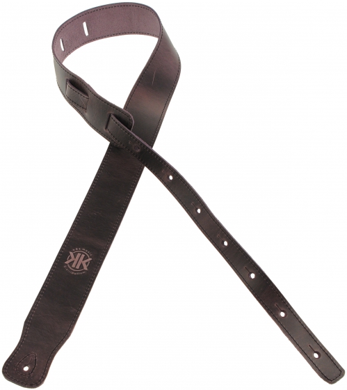 Filippe guitar leather belt 6,5 cm violet