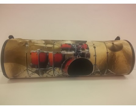 Zebra Music pencil-case with drums theme