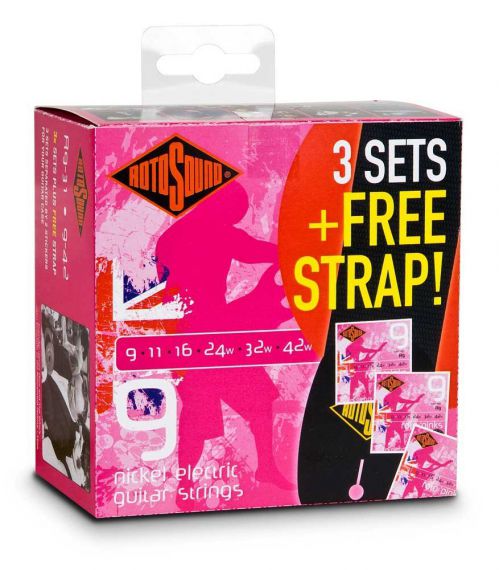 Rotosound R 9 Roto Pinks struny na elektrickou kytaru