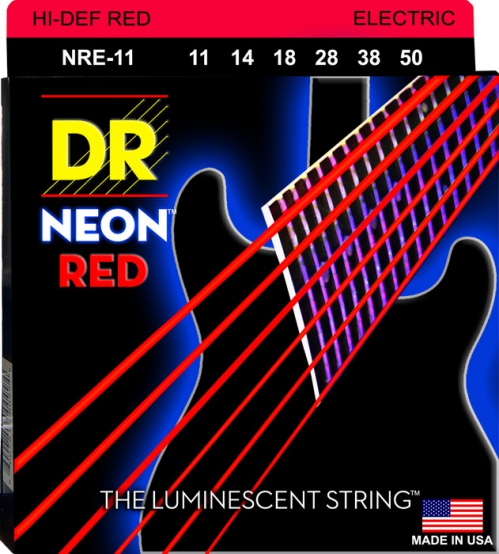 DR NRE 11 HiDef Red Neon Heavy struny na elektrickou kytaru