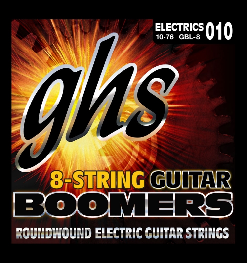 GHS Guitar Boomers struny pro elektrickou kytaru, 8-str. Light, .010-.076