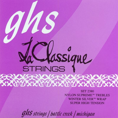 GHS La Classique struny pro klasickou kytaru, Tie-On, High Tension