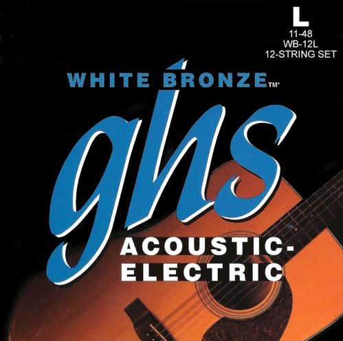 GHS White Bronze struny pro elektroakustickou kytaru, Alloy 52, 12-String, Light, .011-.048