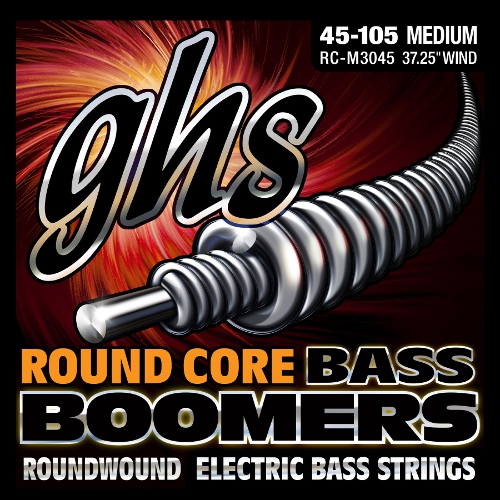 GHS Round Core Bass Boomers struny pro baskytaru, 4-str. Medium, .045-.105