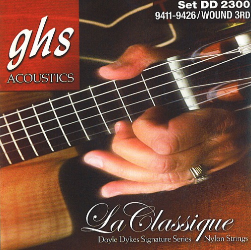 GHS La Classique - Doyle Dykes Signature struny pro klasickou kytaru, Tie-On, G3 ovinut
