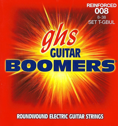 GHS Reinforced Guitar Boomers struny pro elektrickou kytaru, Ultra Light, .008-.038