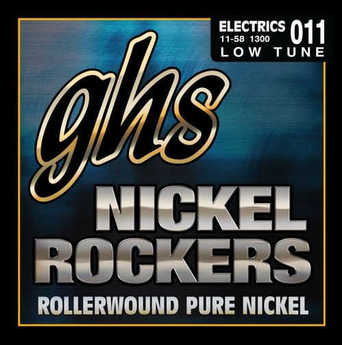 GHS NICKEL ROCKERS struny pro elektrickou kytaru, Lo-Tune, .011-.058, Rollerwound