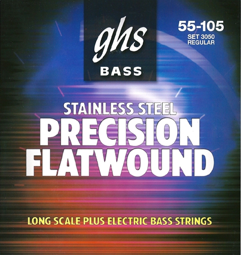 GHS Precision Flatwound struny pro baskytaru 4-str. Regular, .055-.105