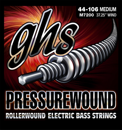 GHS Pressurewound struny pro baskytaru, 4-str. Medium, .044-.106