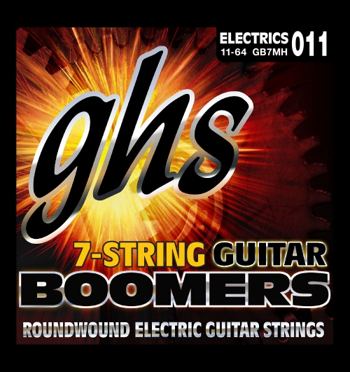 GHS Guitar Boomers struny pro elektrickou kytaru, 7-str. Medium Heavy, .011-.064