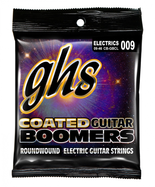 GHS Coated Boomers struny pro elektrickou kytaru, Custom Light, .009-.046