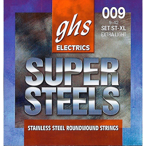 GHS SUPER STEELS struny pro elektrickou kytaru, Extra Light, .009-.042