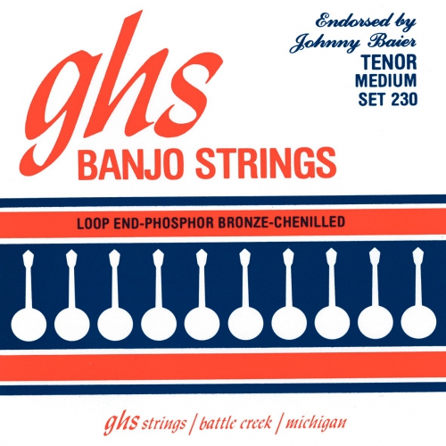 GHS Johnny Baier Signature struny pro tystrunn banjo, Loop End, Medium, .011-.030