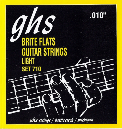 GHS Brite Flats struny pro elektrickou kytaru, Light, .010-.046