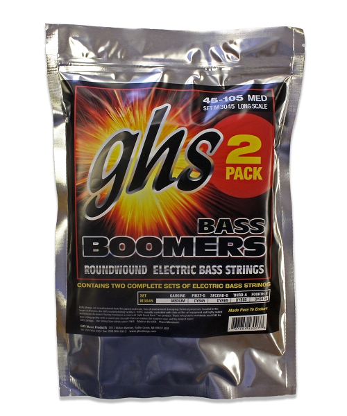 GHS Bass Boomers struny pro baskytaru 4-str. Medium, .045-.105, 2-Pack
