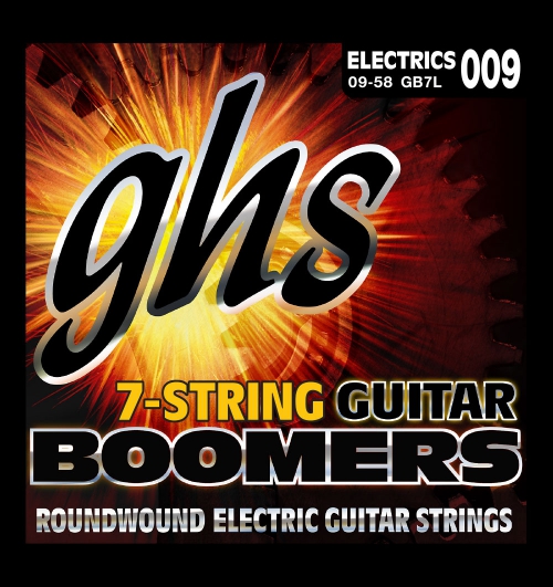 GHS Guitar Boomers struny pro elektrickou kytaru, 7-str. Light, .009-.058