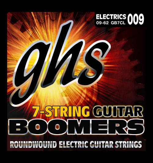 GHS Guitar Boomers struny pro elektrickou kytaru, 7-str. Custom Light, .009-.062