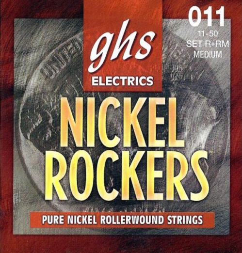 GHS NICKEL ROCKERS struny pro elektrickou kytaru, Medium, .011-.050, Rollerwound