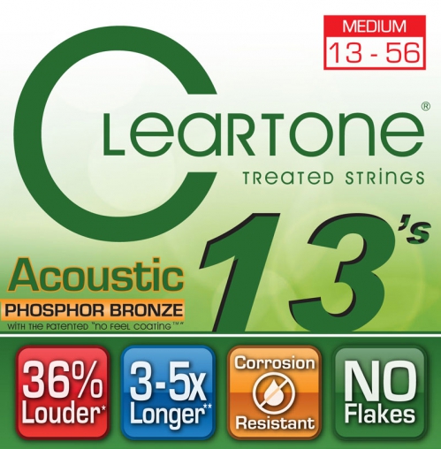 Cleartone struny pro akustickou kytaru, 13-56 phosphor bonze