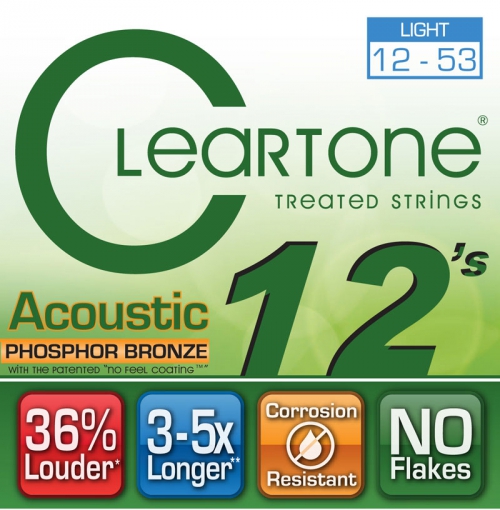 Cleartone struny pro akustickou kytaru, 12-53 phosphor bronze