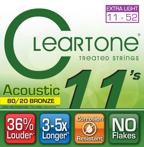 Cleartone struny pro akustickou kytaru 11-52 bronze 