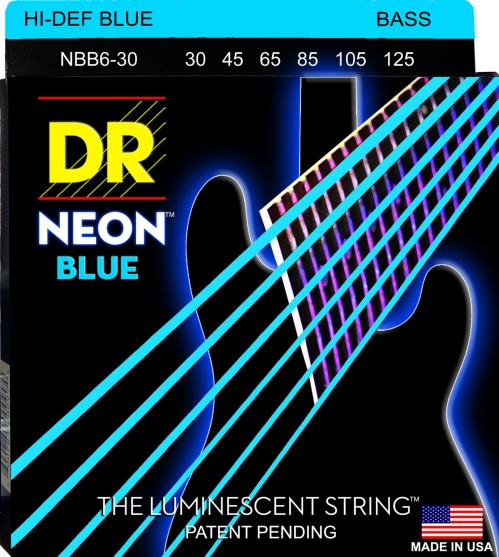 DR NBB6-30 NEON Hi-Def Blue Set .030-.125