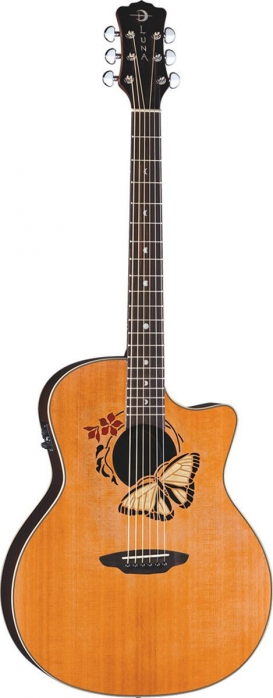Luna Oracle Grand Concert Butterfly elektricko-akustick kytara