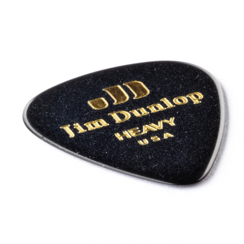 Dunlop Genuine Celluloid Classic Picks, Player′s Pack, black, heavy