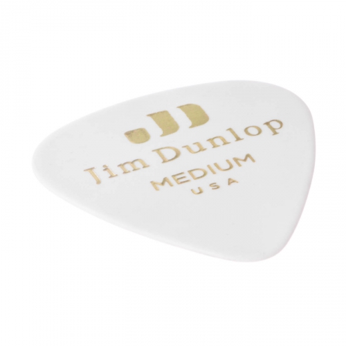 Dunlop Genuine Celluloid Classic Picks, Player′s Pack, white, medium