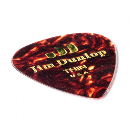 Dunlop Genuine Celluloid Classic Picks, Player′s Pack, shell, thin