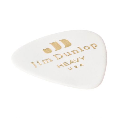 Dunlop GGenuine Celluloid Classic Picks, Player′s Pack, white, heavy