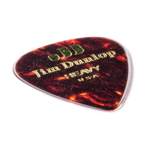 Dunlop Genuine Celluloid Classic Picks, Player′s Pack, shell, heavy