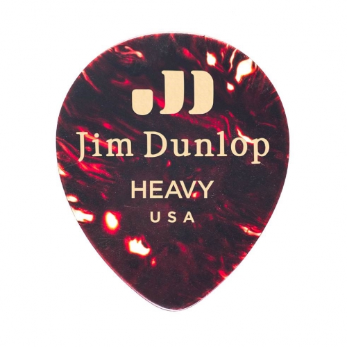 Dunlop Genuine Celluloid Teardrop Picks, Refill Pack, shell, heavy