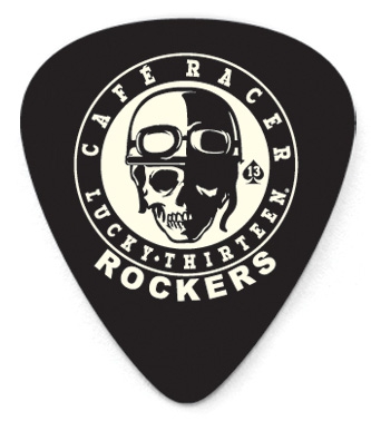 Dunlop Lucky 13 Series III Picks, motive #13 Cafe Racer, black, 1.00 mm