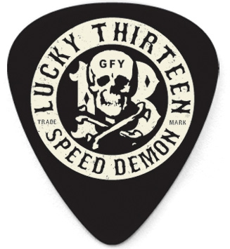 Dunlop Lucky 13 Series III Picks, motive #15 Speed Demon, black, 0.60 mm