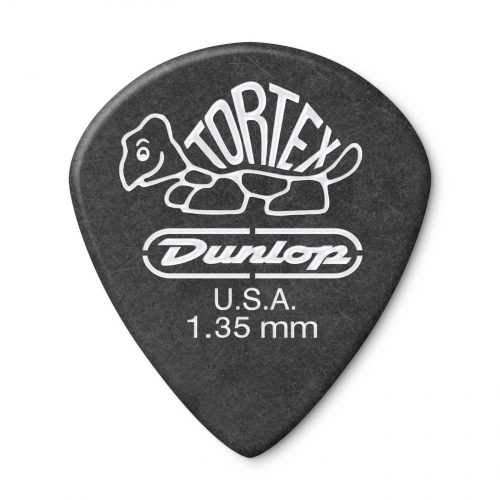 Dunlop Tortex Pitch Black Jazz Picks, Player′s Pack, 1.35 mm Dunlop Tortex Pitch Black Jazz Picks, Player′s Pack, 1.35 mm