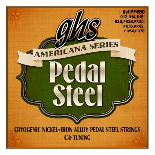 GHS Americana Series - Pedal Steel Guitar String Set, 10-Strings, E6 Tuning, .015-.070