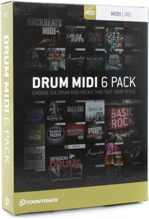 Toontrack Drum Midi 6 Pack