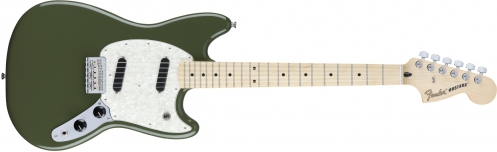 Fender Mustang, Maple Fingerboard, Olive