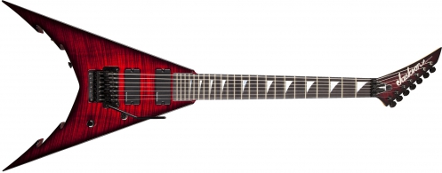 Jackson Usa Signature Corey Beaulieu King V Kv7, Ebony Fingerboard, Transparent Red Burst