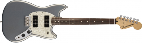 Fender Mustang 90, Pau Ferro Fingerboard, Silver