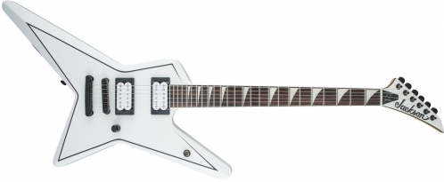 Jackson X Series Signature Gus G. Star, Rosewood Fingerboard, Satin White With Black Pinstripes