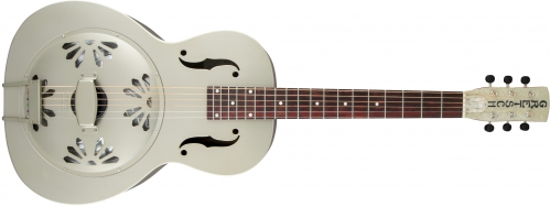 Gretsch G9201 Honey Dipper Round-Neck, Brass Body Biscuit Cone Resonator Guitar, Shed Roof Finish
