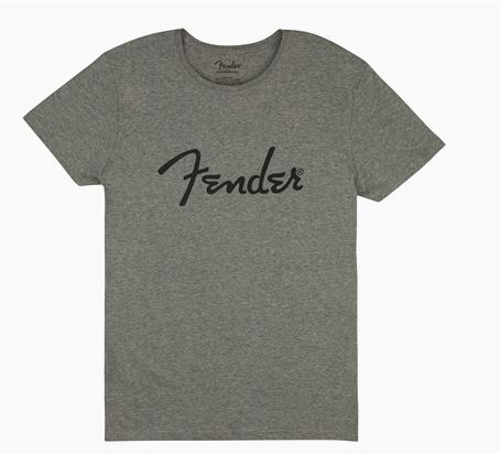 Fender Spaghetti Logo Men′s Tee, Grey, Small