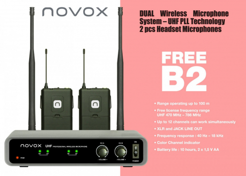Novox Free B2 bezdrtov mikrofonn systm