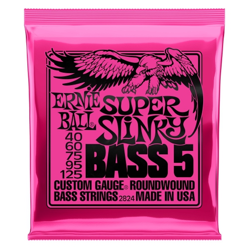 Ernie Ball 2824 NC 5′s Super Slinky Bass struny na basovou kytaru