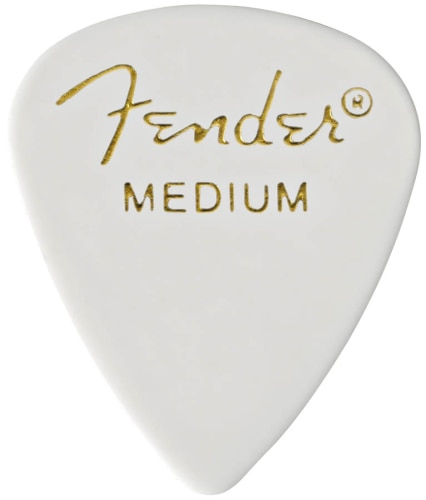 Fender Classic Celluloid medium white kytarov trstko