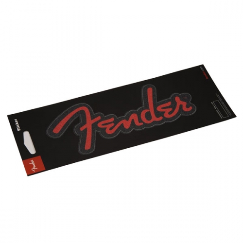 Fender Logo Sticker, Red Glitter