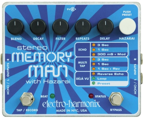 Electro Harmonix Stereo Memory Man with Hazarai efekt