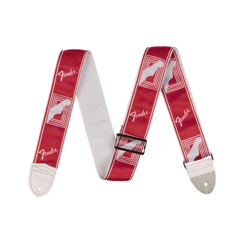 Fender 2″ Monogrammed Strap, Candy Apple Red